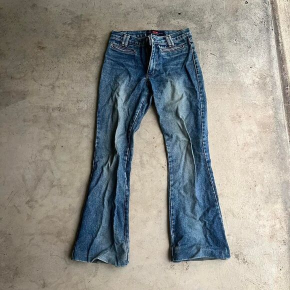 Just USA flare Jeans Mid wash Womens size 5 - Picture 1 of 3